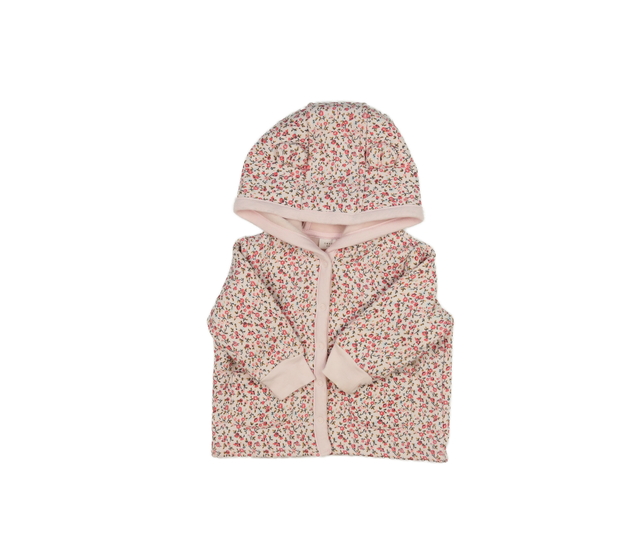 Růžová teplá květinová mikina Next