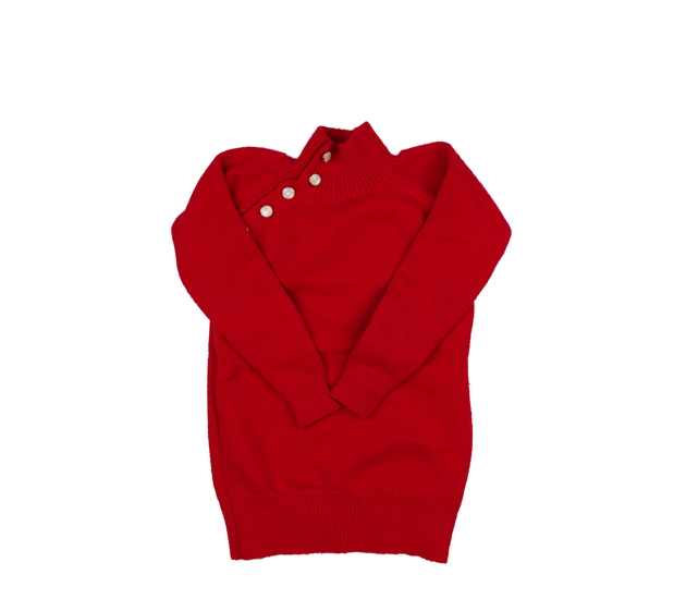 Červený svetr s kamínky 