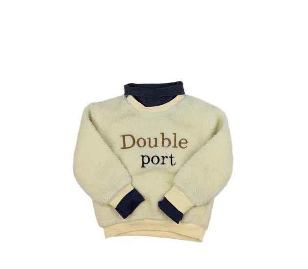 Krémová beránková mikina 