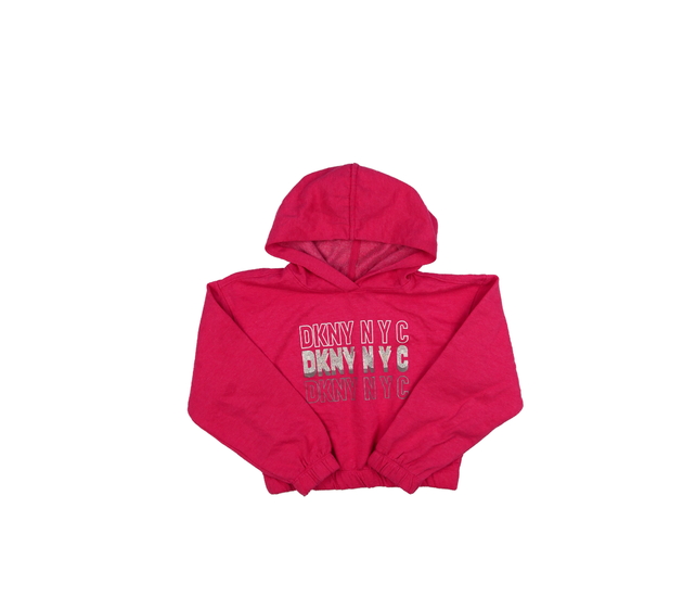 Sytě růžová kratší mikina DKNY 