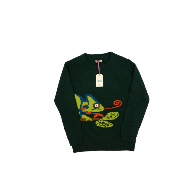 Nový zelený svetr s chameleonem Fatface