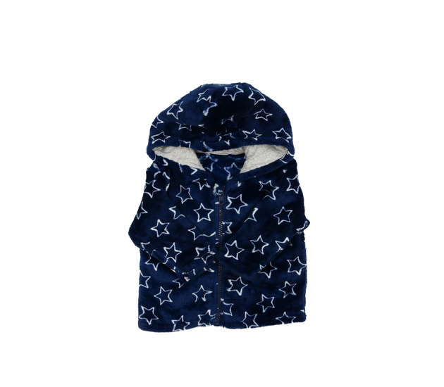 Modrá chlupatá mikina s hvězdami