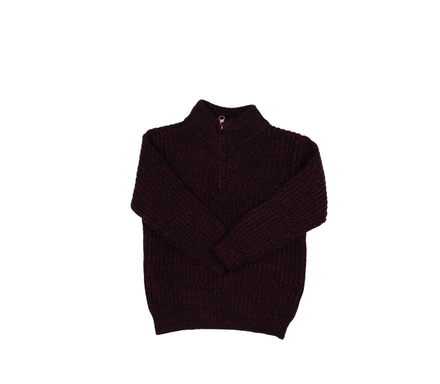 Nový tmavý červeno-černý svetr