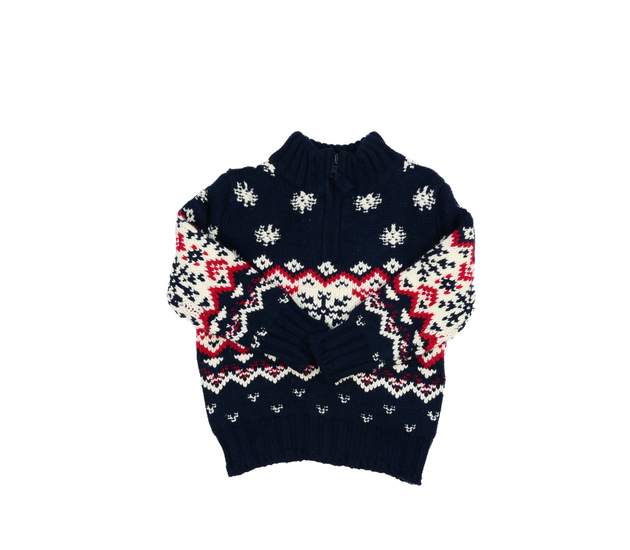 Modrý vzorovaný zimní svetr George