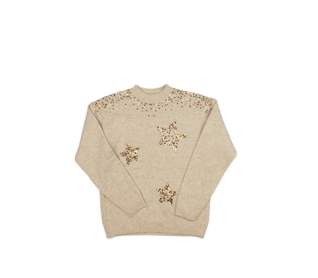 Hnědý svetr s flitry Next