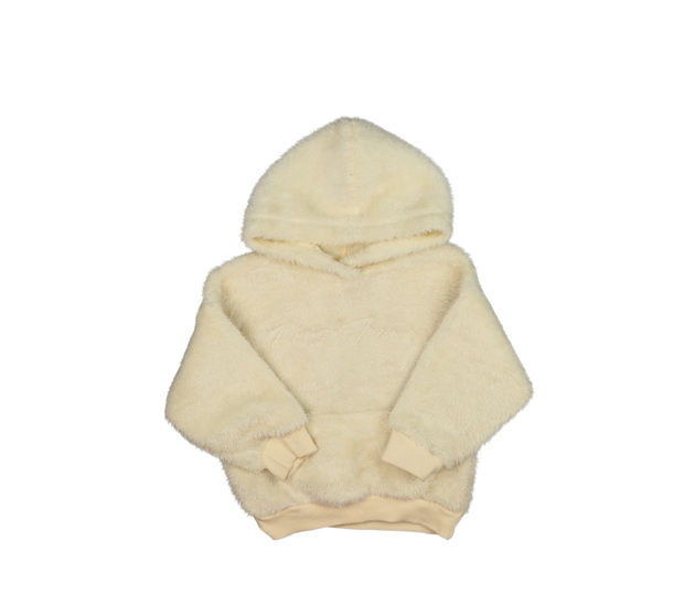 Krémová chlupatá mikina 