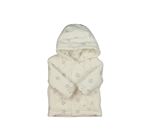 Smetanová teplá mikina s hvězdami