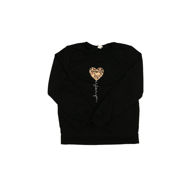Černá mikina se srdcem 