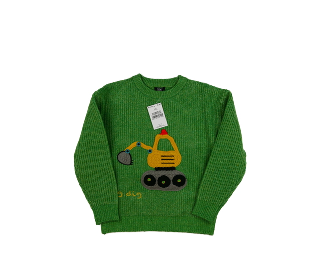 Nový zelený krásný svetr s bagrem Next