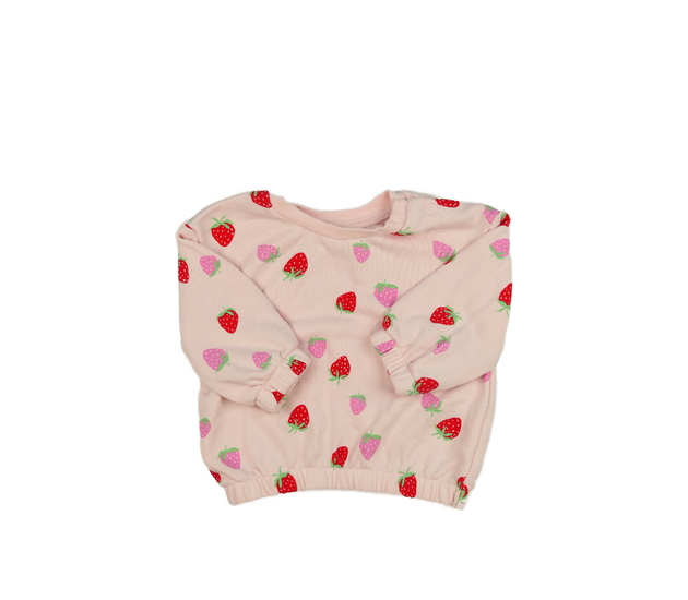 Růžová mikina s jahodami Primark 