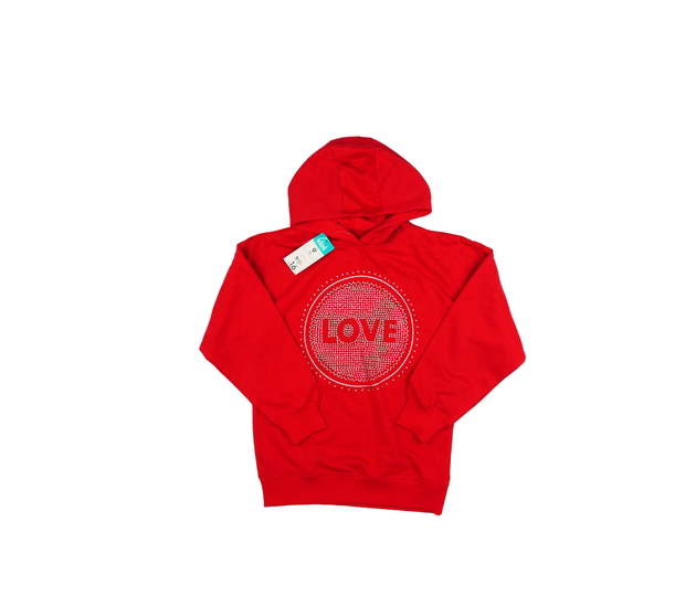 Nová červená mikina s kamínky 