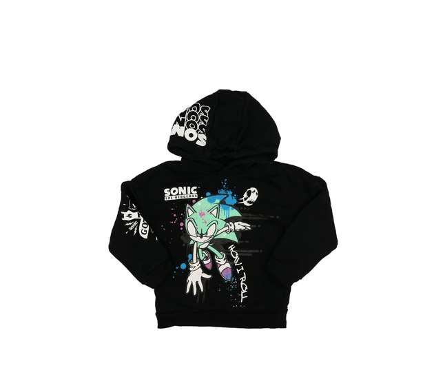 Černá stylová mikina Sonic Primark 