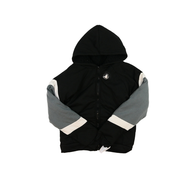 Nová černá vyteplená crop zimní mikina 