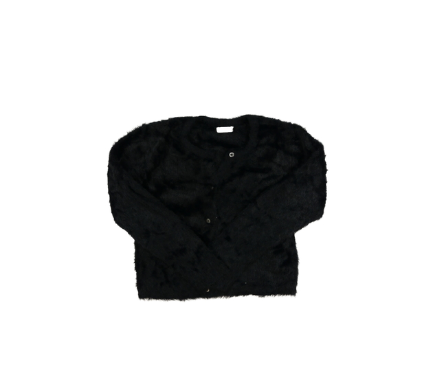 Černý žinylkový propínací svetr Next