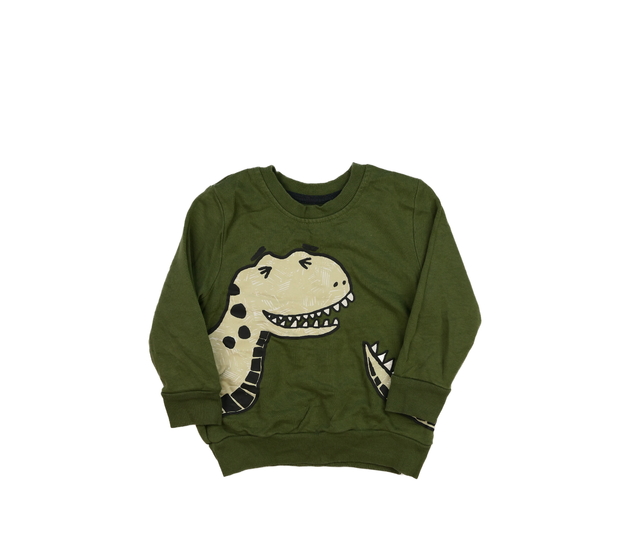 Zelená mikina s dinosaurem George