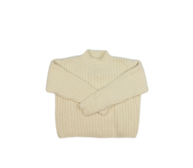 Krémový žinylkový kratší svetr Next