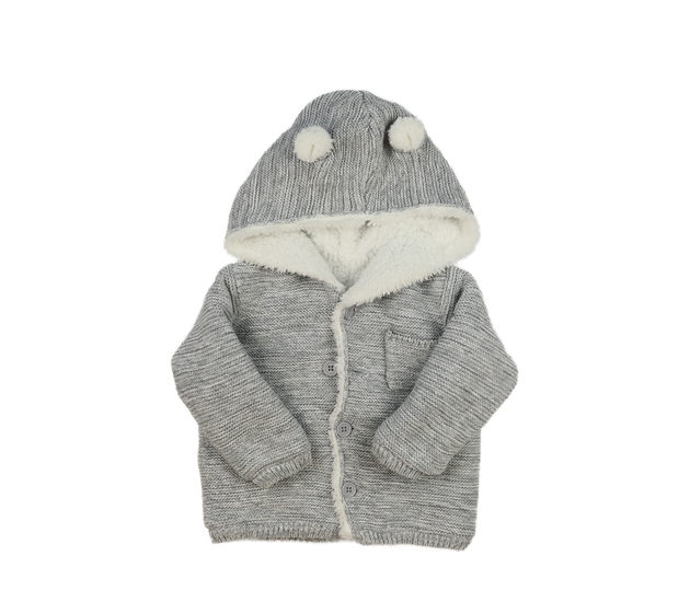 Šedý melírovaný zimní svetr