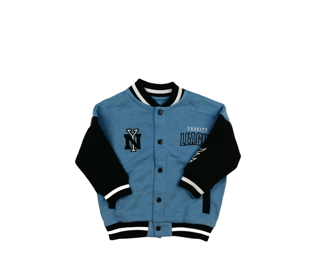 Modrá mikina na patenty F&F