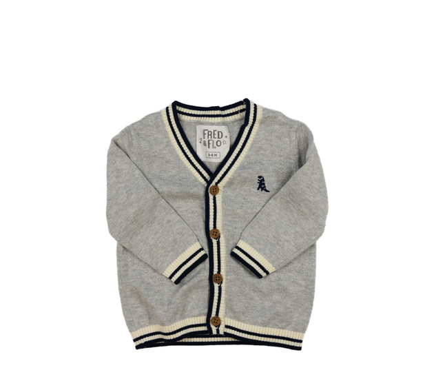 Šedý propínací svetr F&F