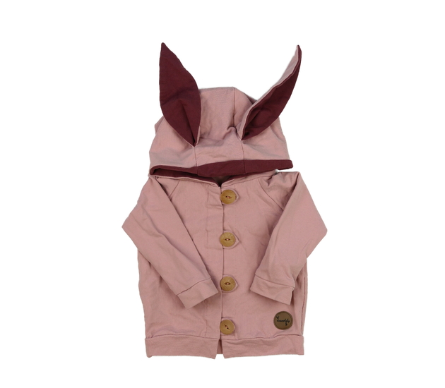 Růžová mikina s oušky 