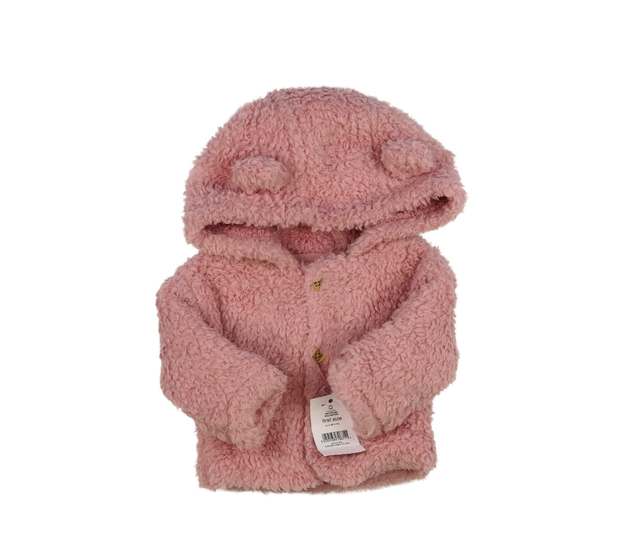 Nová růžová chlupatá mikina George