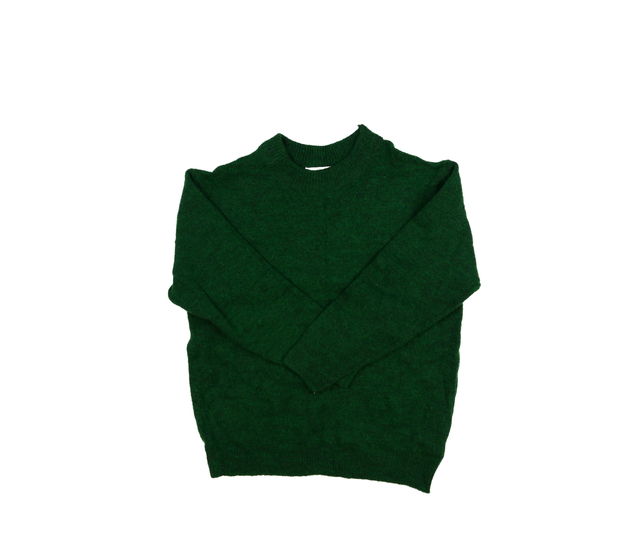 Zelený melírovaný svetr