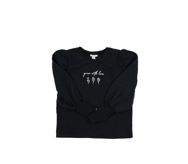 Černá mikina s květinami Primark