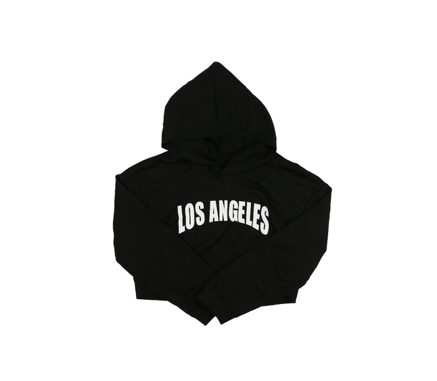 Černá slabá crop mikina