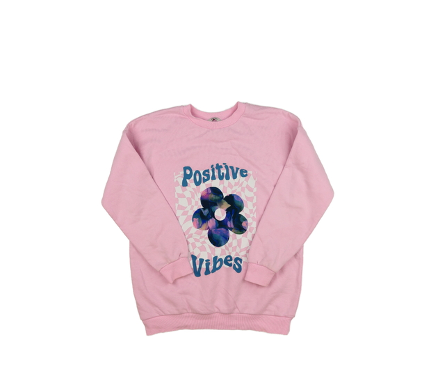 Růžová mikina s květinou George