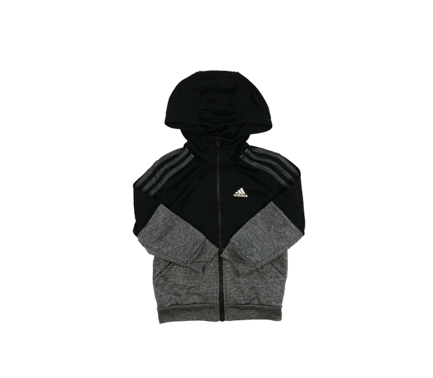 Šedo-černá sportovní mikina Adidas 