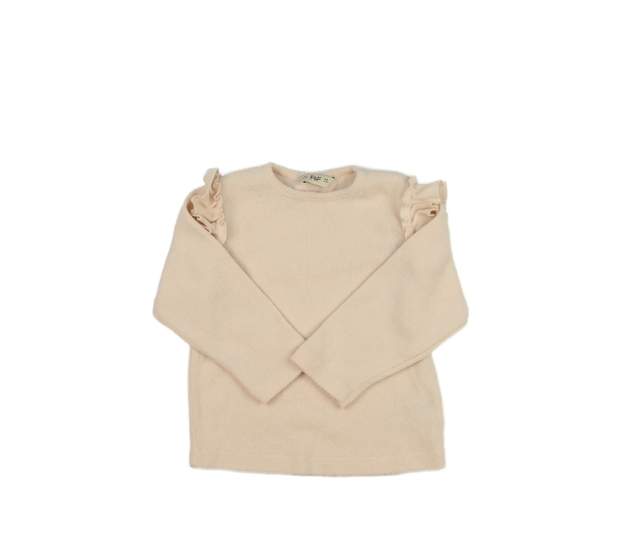 Krémový svetr s volánky F&F