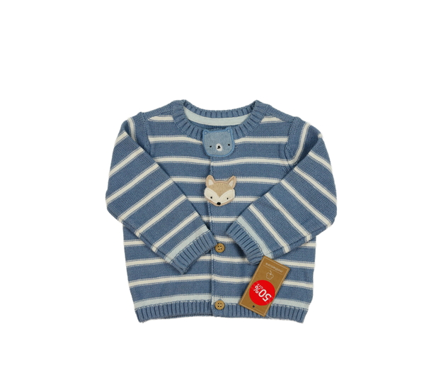 Nový modrý pruhovaný svetr Mothercare