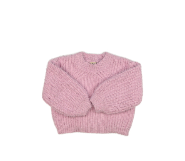 Růžový žinylkový svetr F&F