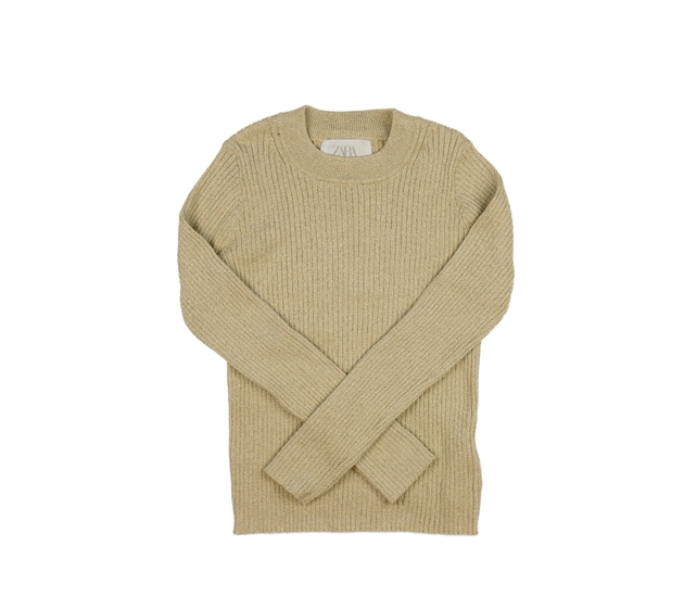 Zlatý svetr s metalickým vláknem Zara