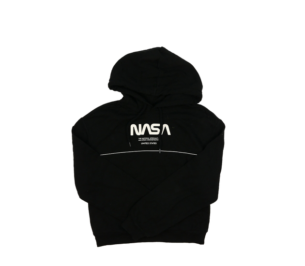 Černá crop mikina s motivem NASA EUR XS 