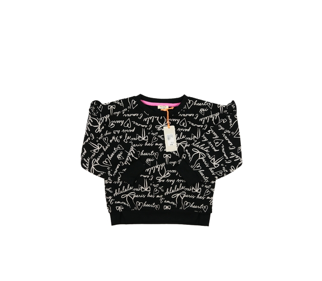 Nová černá mikina s nápisy a volánky River Island 