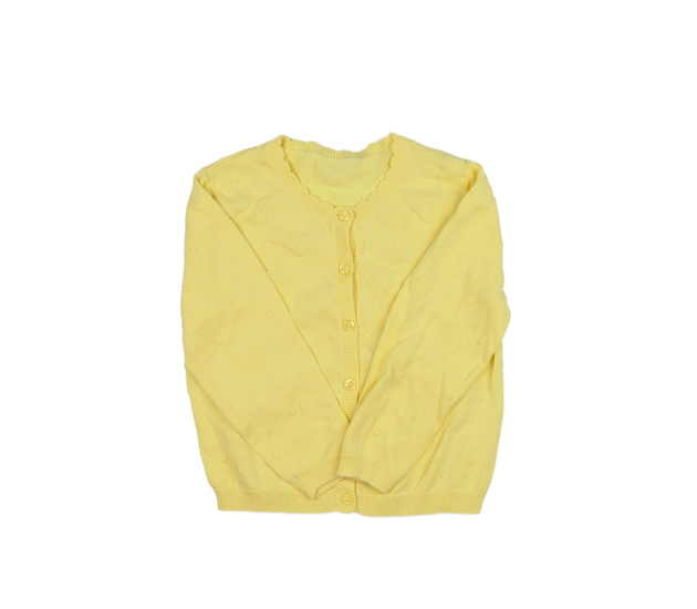 Žlutý propínací svetřík s nopíky 