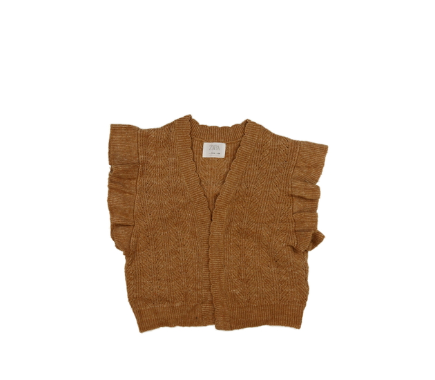 Hnědý pletený kardigan Zara