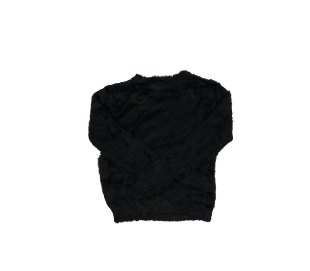 Černý žinylkový svetr