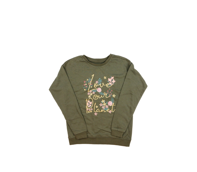 Zelená krásná mikina s nápisem Primark 