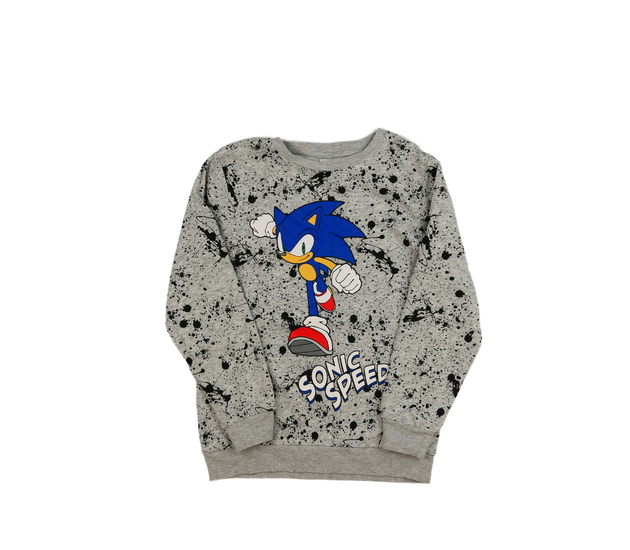 Šedá melírovaná mikina Sonic George