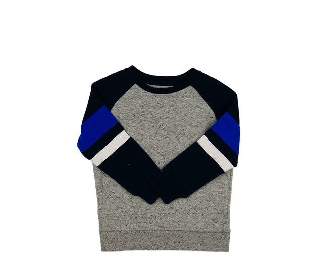 Šedá mikina s modrými rukávy Next