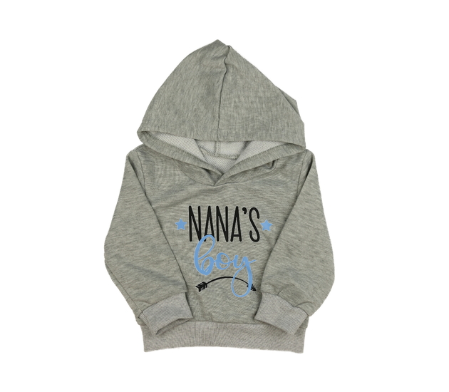 Šedá mikina s nápisem 