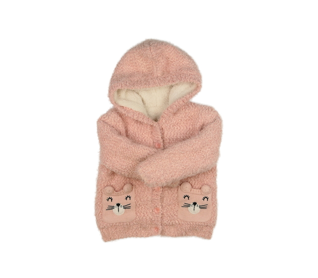 Růžový zimní žinylkový svetr George