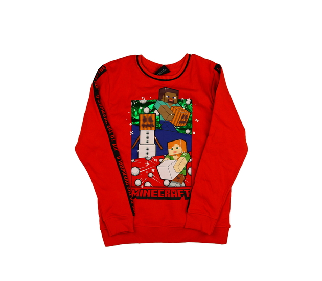 Červená stylová mikina Minecraft George