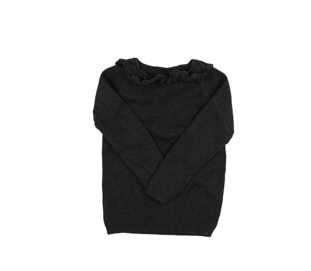 Šedý žebrovaný svetr s límečkem George