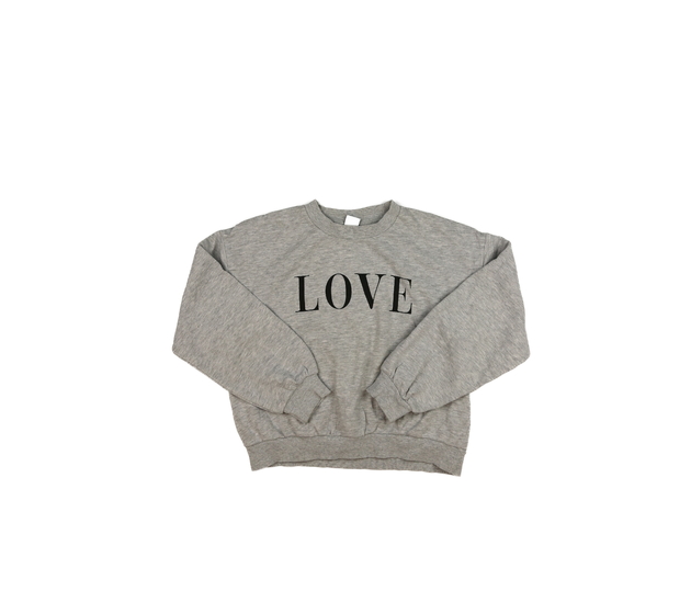 Šedá melírovaná mikina s nápisem 