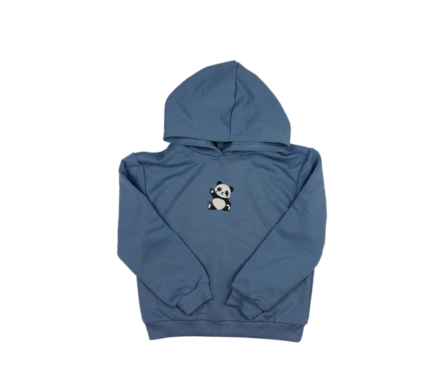 Slabá modrá mikina s pandou 