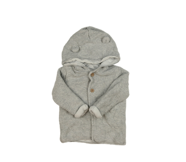 Šedý svetřík s oušky a podšívkou Tu 