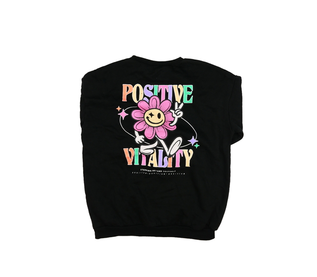 Černá mikina s velkým potiskem